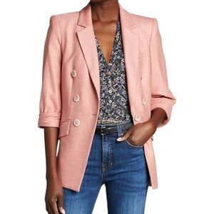 Veronica Beard Odile Sateen-Twill Dickey Jacket in Rosewood.